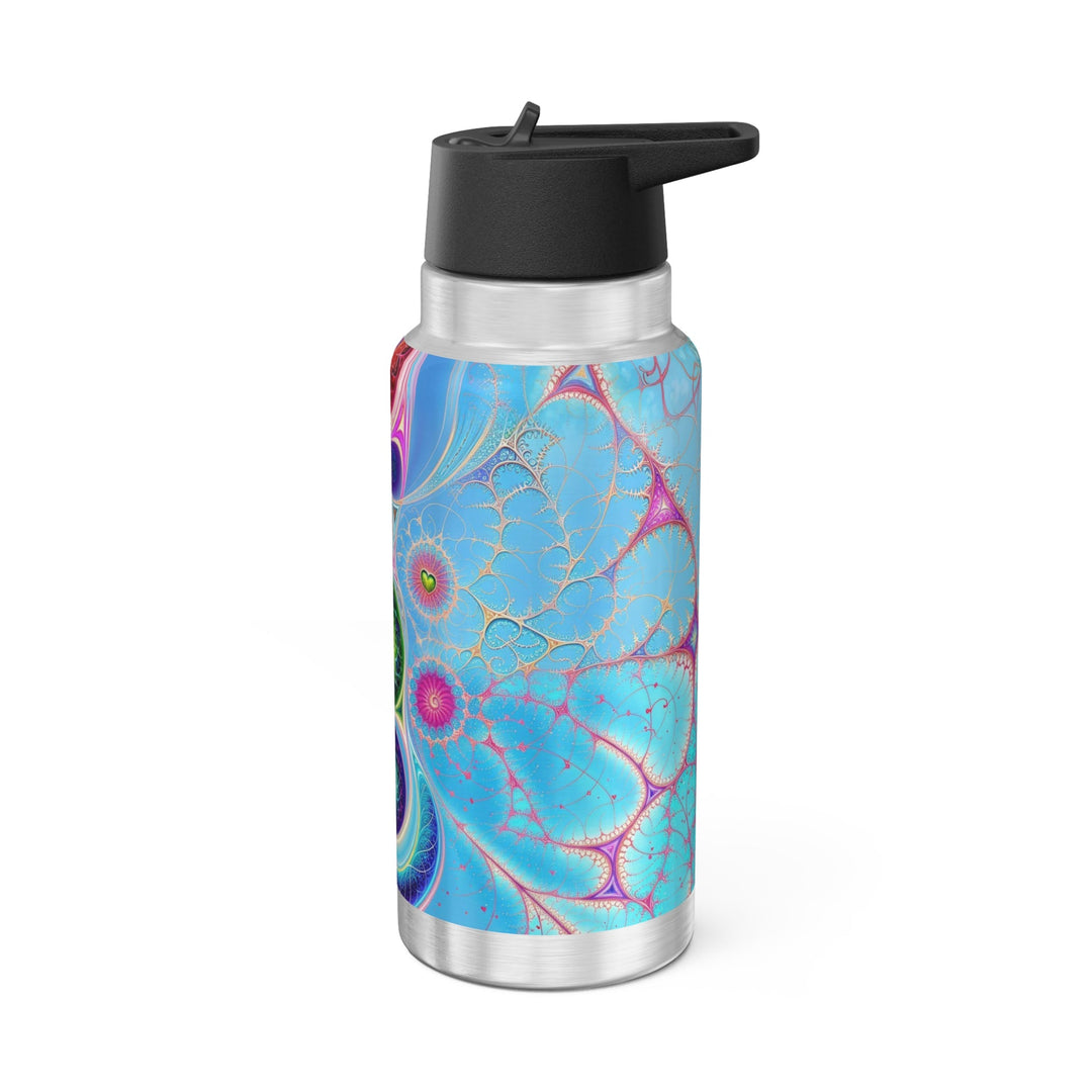 Vibrant Fractal Blossoms - Gator Tumbler 32oz - Mug - g(0D·IO) - Silver - 32oz -