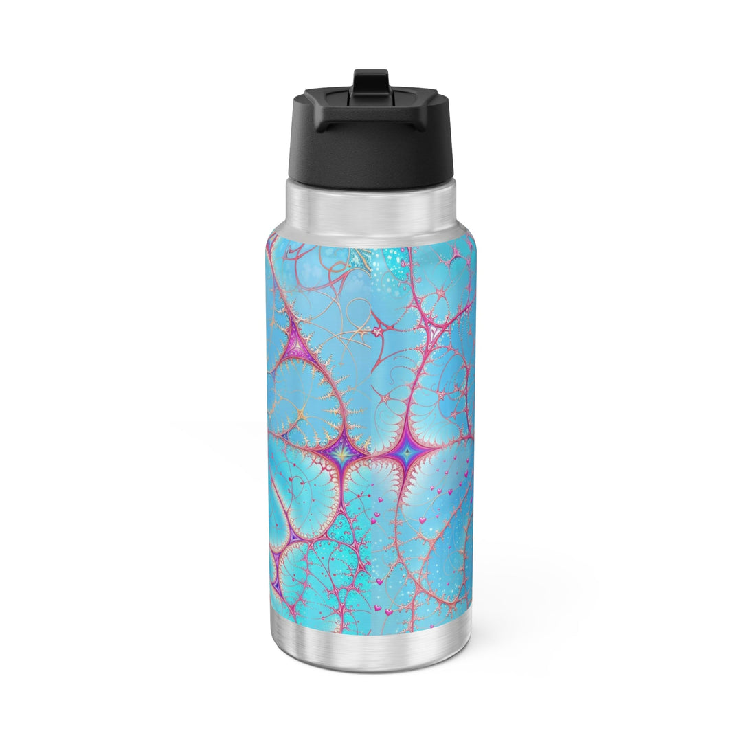 Vibrant Fractal Blossoms - Gator Tumbler 32oz - Mug - g(0D·IO) - Silver - 32oz -