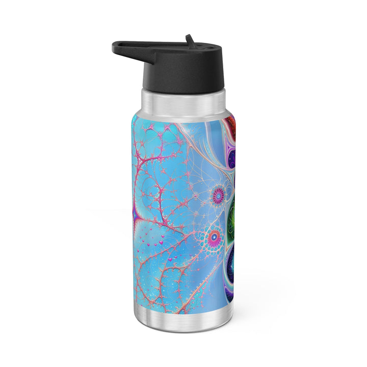 Vibrant Fractal Blossoms - Gator Tumbler 32oz - Mug - g(0D·IO) - Silver - 32oz -