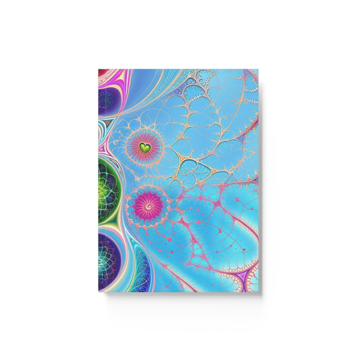 Vibrant Fractal Blossoms - Hard Backed Journal - Paper products - g(0D·IO) - Graph - A5 - White