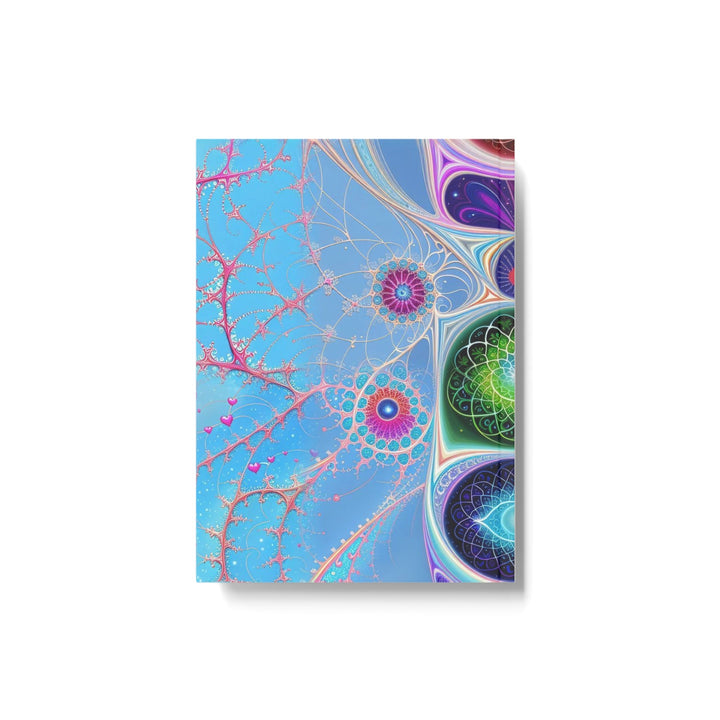 Vibrant Fractal Blossoms - Hard Backed Journal - Paper products - g(0D·IO) - Graph - A5 - White