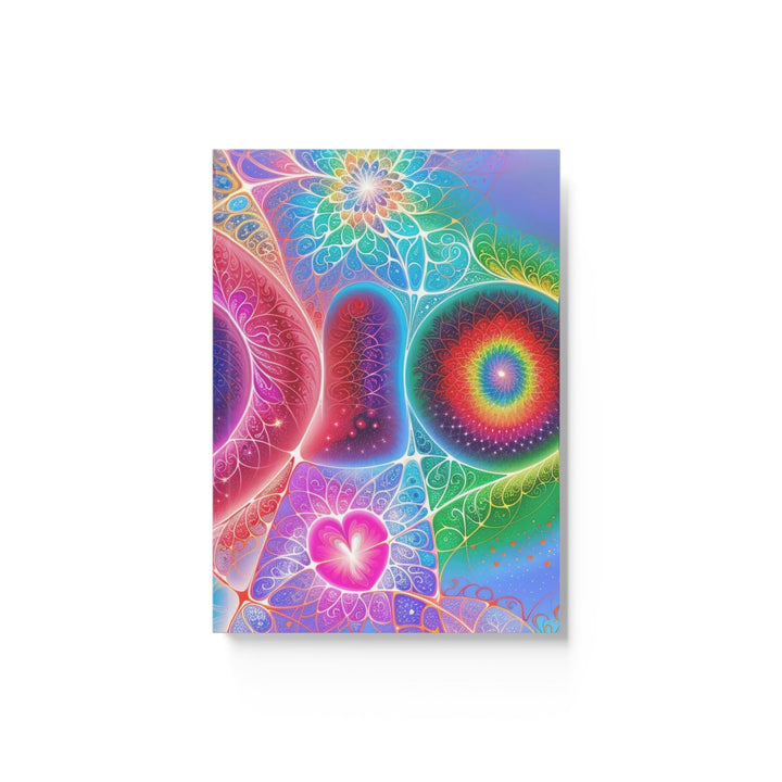 Vibrant Fractal Blossoms - Hard Backed Journal - Paper products - g(0D·IO) - Blank - A5 - White