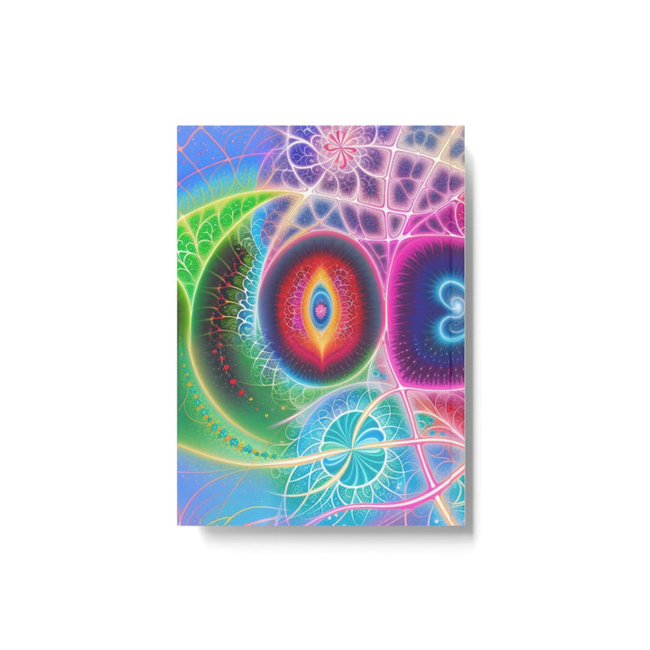 Vibrant Fractal Blossoms - Hard Backed Journal - Paper products - g(0D·IO) - Graph - A5 - White