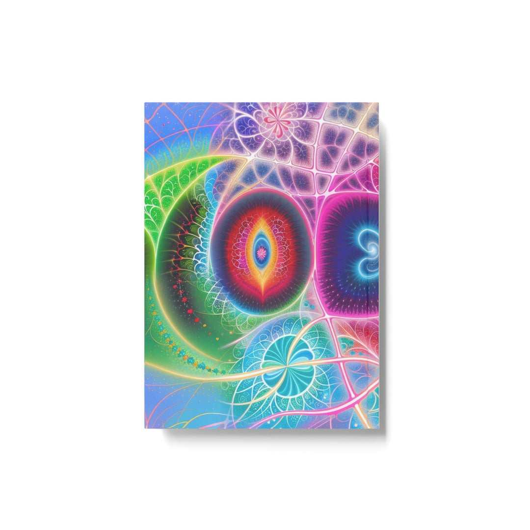 Vibrant Fractal Blossoms - Hard Backed Journal - Paper products - g(0D·IO) - Graph - A5 - White