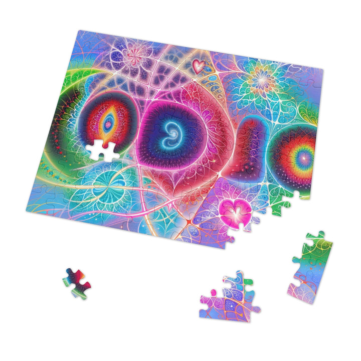 Vibrant Fractal Blossoms - Jigsaw Puzzle (100, 252, 500, 1000 pieces) - Puzzle - g(0D·IO) - 29.25" × 19.75" (1000 pcs) - -