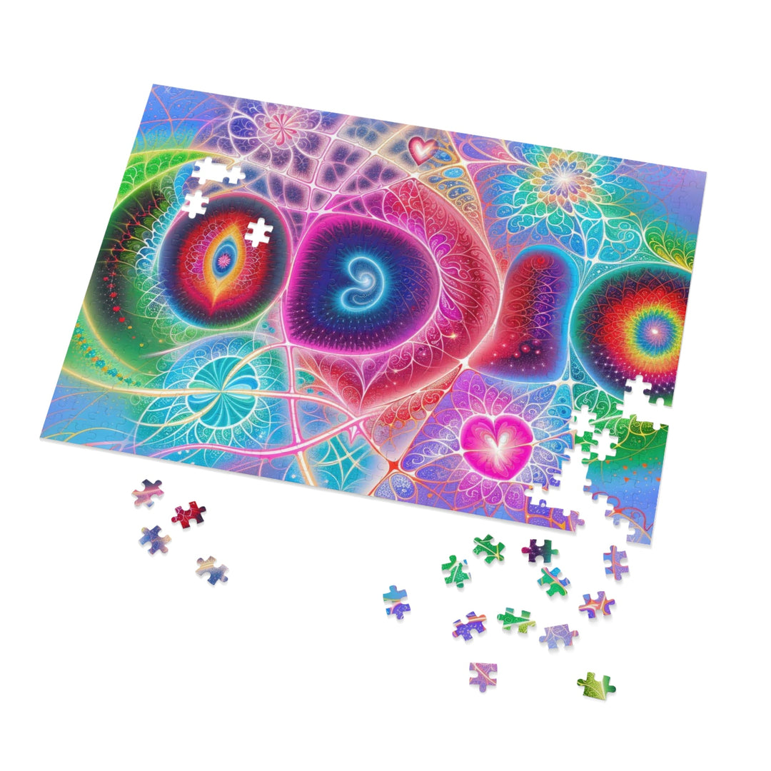 Vibrant Fractal Blossoms - Jigsaw Puzzle (100, 252, 500, 1000 pieces) - Puzzle - g(0D·IO) - 29.25" × 19.75" (1000 pcs) - -