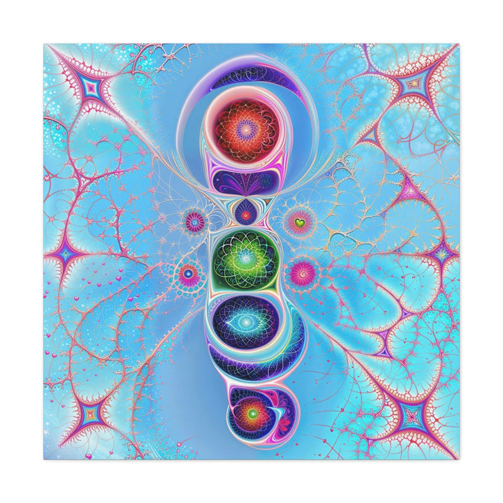 Vibrant Fractal Blossoms - Matte Canvas Print 1.25" - Canvas - g(0D·IO) - 36" x 36" - 1.25" -