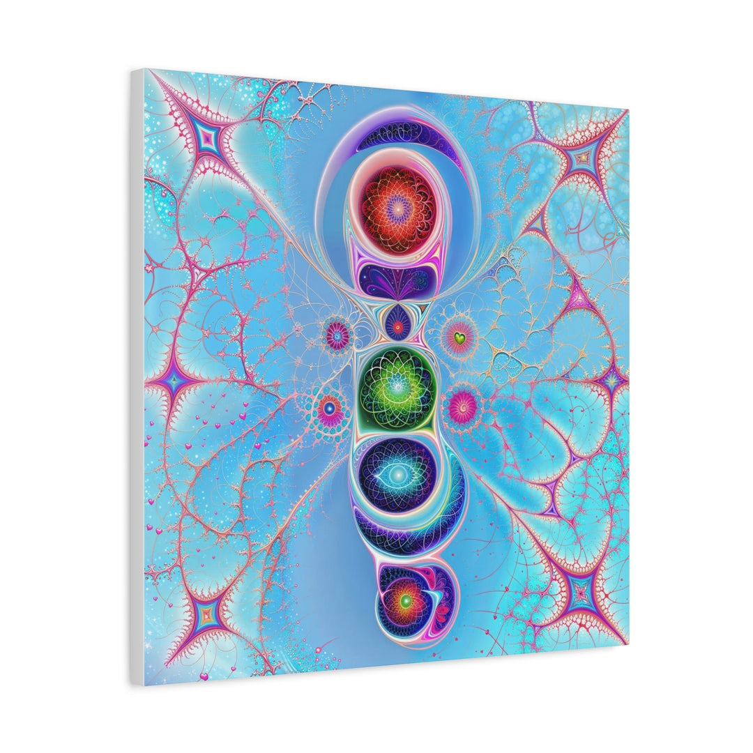 Vibrant Fractal Blossoms - Matte Canvas Print 1.25" - Canvas - g(0D·IO) - 36" x 36" - 1.25" -