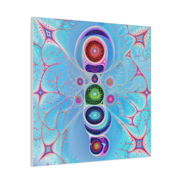 Vibrant Fractal Blossoms - Matte Canvas Print 1.25" - Canvas - g(0D·IO) - 36" x 36" - 1.25" -