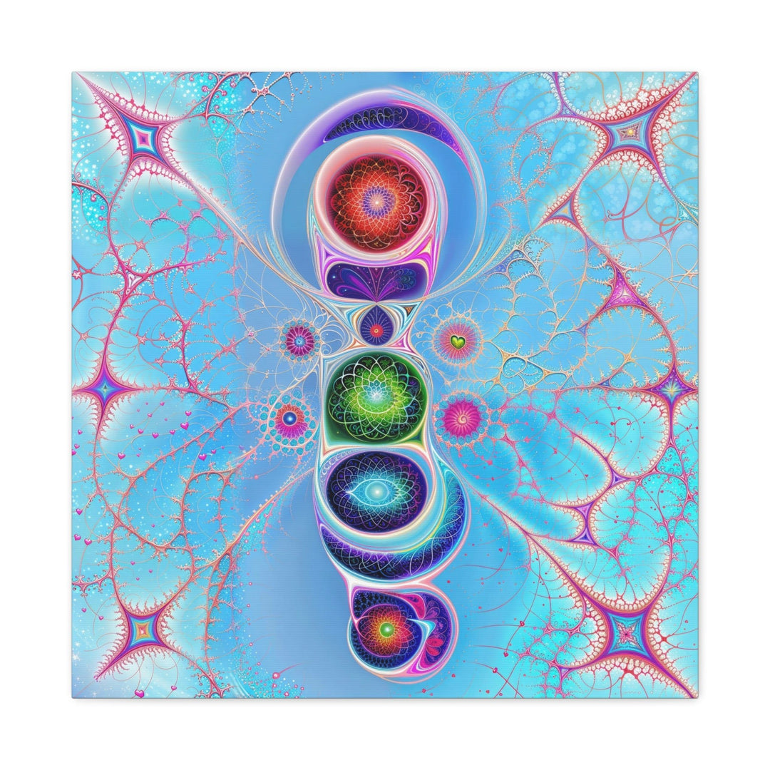 Vibrant Fractal Blossoms - Matte Canvas Print 1.25" - Canvas - g(0D·IO) - 24″ x 24″ - 1.25" -