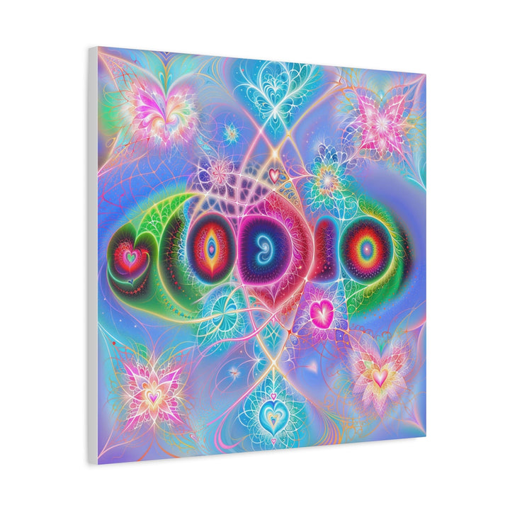 Vibrant Fractal Blossoms - Matte Canvas Print 1.25" - Canvas - g(0D·IO) - 36" x 36" - 1.25" -