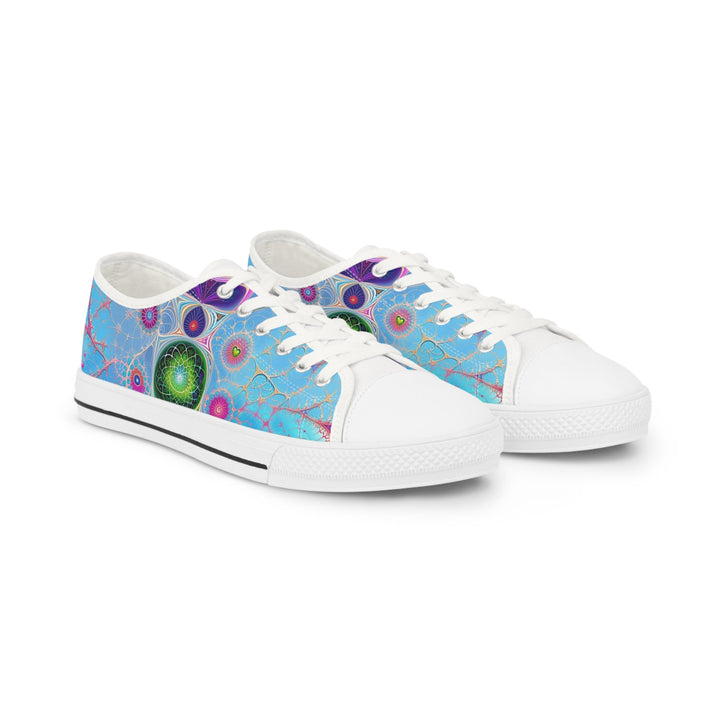 Vibrant Fractal Blossoms - Men's Lowtop Sneakers - Shoes - g(0D·IO) - US 5 - White sole -