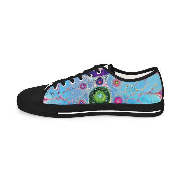 Vibrant Fractal Blossoms - Men's Lowtop Sneakers - Shoes - g(0D·IO) - US 5 - Black sole -