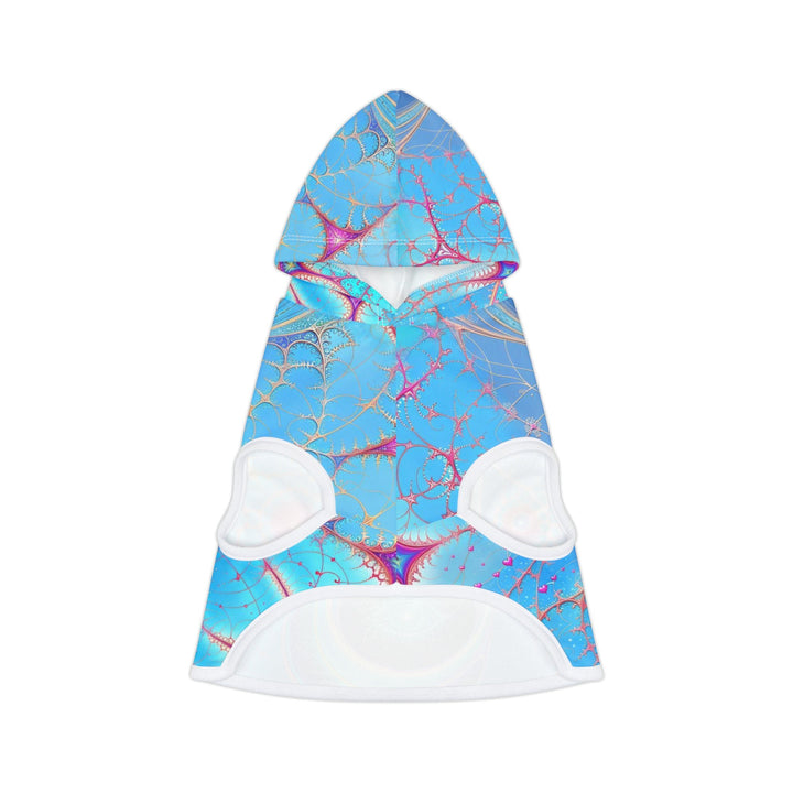 Vibrant Fractal Blossoms - Pet Hoodie - Pets - g(0D·IO) - XXS - White Rib -