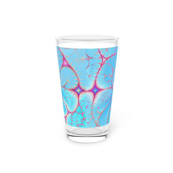 Vibrant Fractal Blossoms - Pint Glass - Mug - g(0D·IO) - 16oz - -