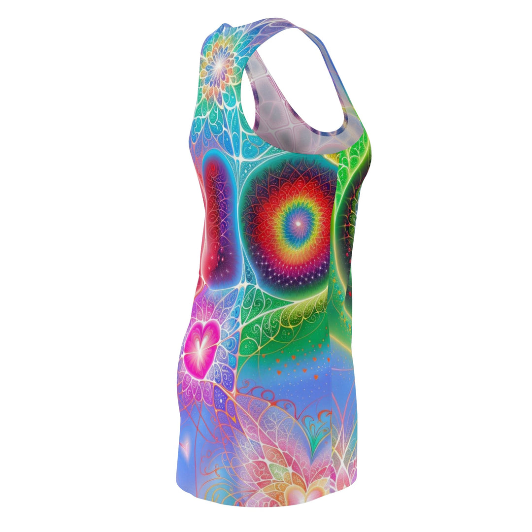 Vibrant Fractal Blossoms - Racerback Dress - All Over Prints - g(0D·IO) - XS - -