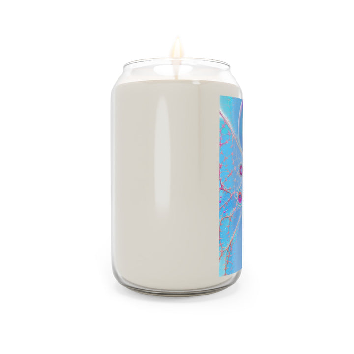 Vibrant Fractal Blossoms - Scented Candle - Home Decor - g(0D·IO) - Vanilla Bean - 13.75oz -