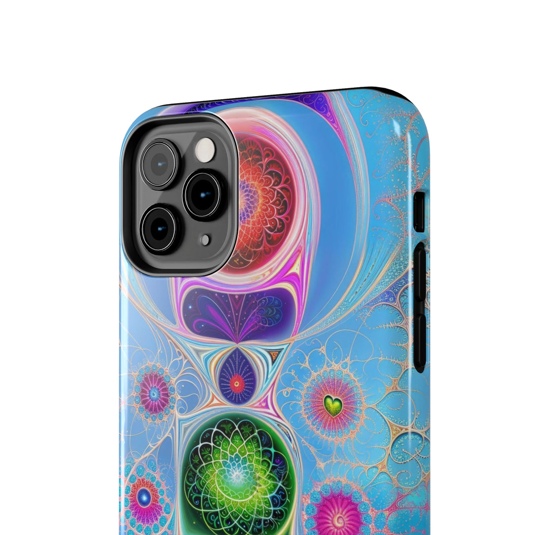 Vibrant Fractal Blossoms - Tough Phone Case - Phone Case - g(0D·IO) - iPhone 13 Mini - -