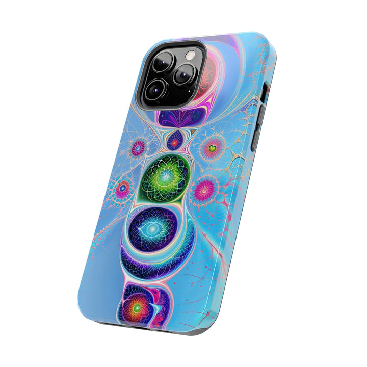 Vibrant Fractal Blossoms - Tough Phone Case - Phone Case - g(0D·IO) - iPhone 13 Mini - -