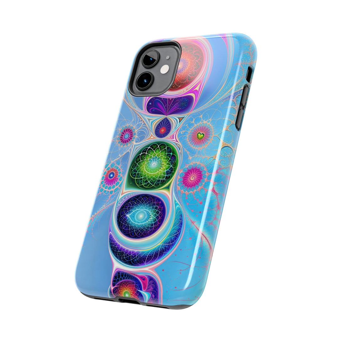 Vibrant Fractal Blossoms - Tough Phone Case - Phone Case - g(0D·IO) - iPhone 13 Mini - -