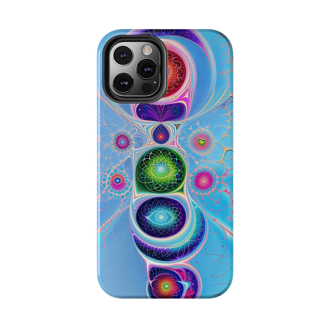 Vibrant Fractal Blossoms - Tough Phone Case - Phone Case - g(0D·IO) - iPhone 13 Mini - -