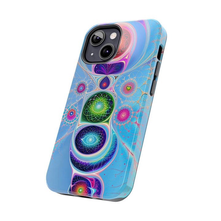 Vibrant Fractal Blossoms - Tough Phone Case - Phone Case - g(0D·IO) - iPhone 13 Mini - -