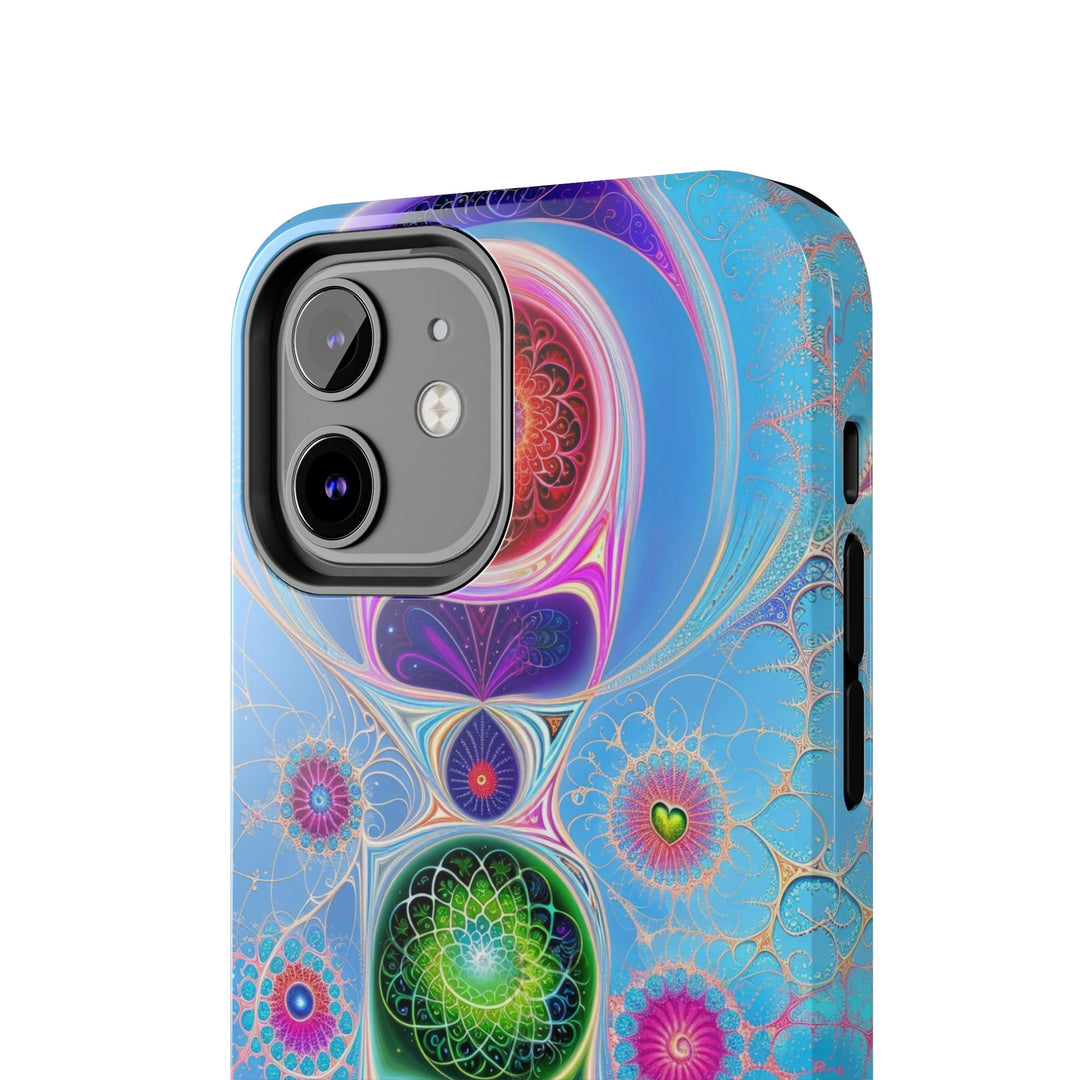 Vibrant Fractal Blossoms - Tough Phone Case - Phone Case - g(0D·IO) - iPhone 13 Mini - -