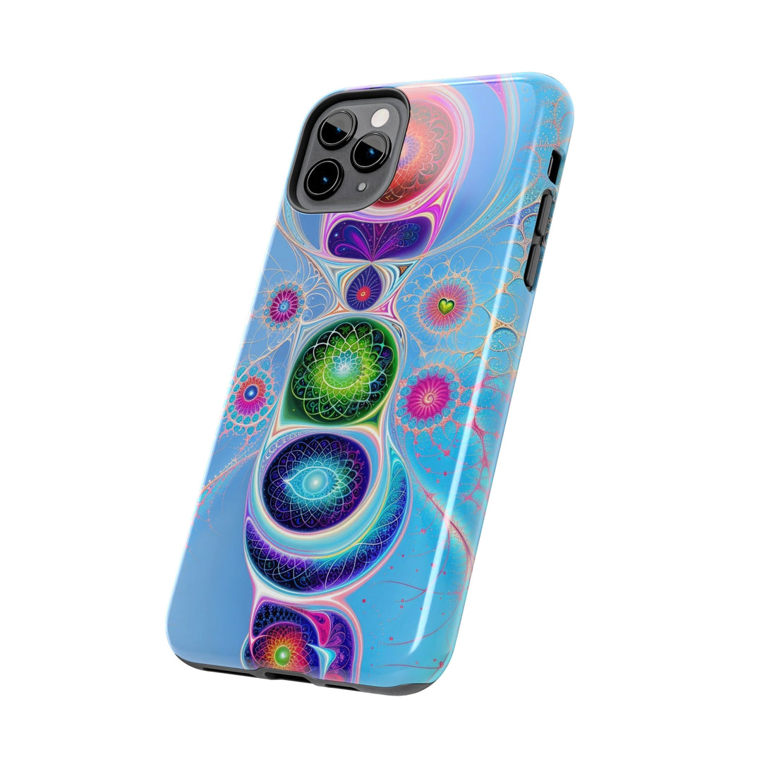 Vibrant Fractal Blossoms - Tough Phone Case - Phone Case - g(0D·IO) - iPhone 13 Mini - -