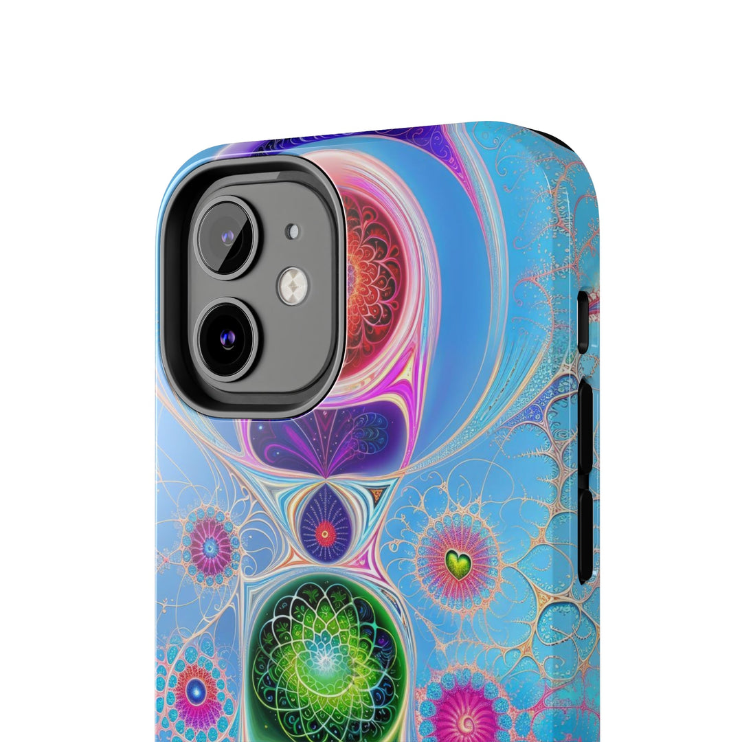 Vibrant Fractal Blossoms - Tough Phone Case - Phone Case - g(0D·IO) - iPhone 13 Mini - -