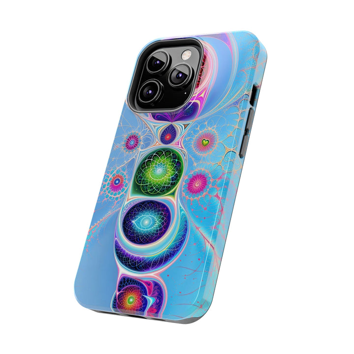 Vibrant Fractal Blossoms - Tough Phone Case - Phone Case - g(0D·IO) - iPhone 13 Mini - -