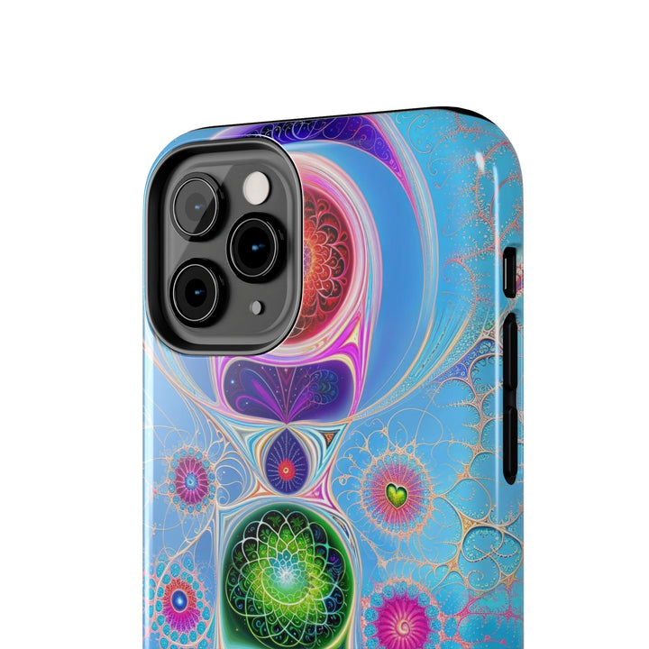 Vibrant Fractal Blossoms - Tough Phone Case - Phone Case - g(0D·IO) - iPhone 13 Mini - -