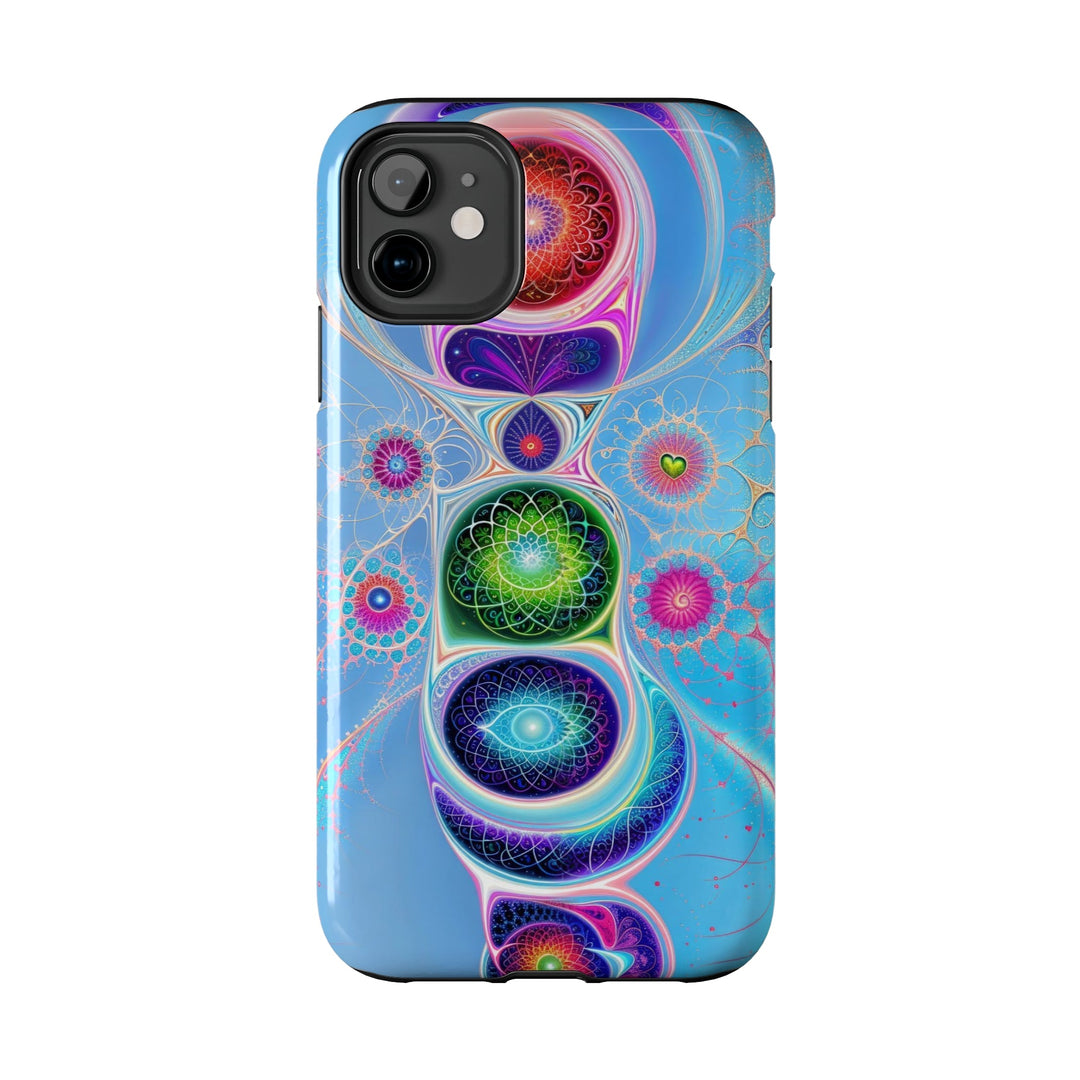 Vibrant Fractal Blossoms - Tough Phone Case - Phone Case - g(0D·IO) - iPhone 13 Mini - -