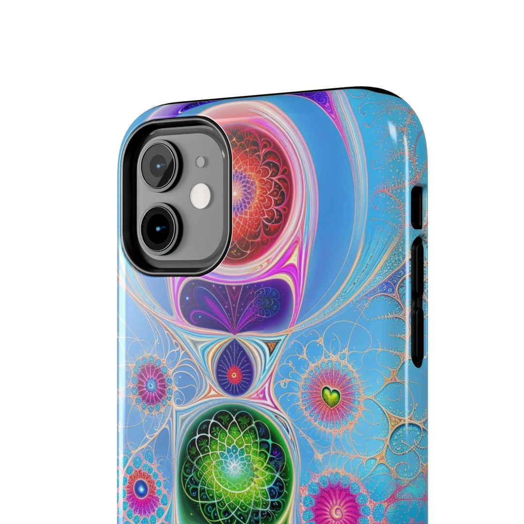 Vibrant Fractal Blossoms - Tough Phone Case - Phone Case - g(0D·IO) - iPhone 13 Mini - -