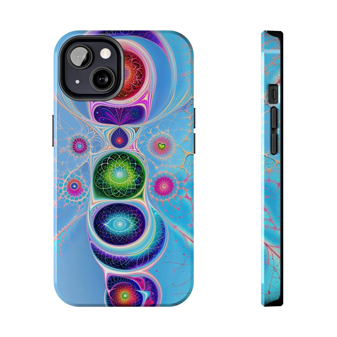 Vibrant Fractal Blossoms - Tough Phone Case - Phone Case - g(0D·IO) - iPhone 13 - -