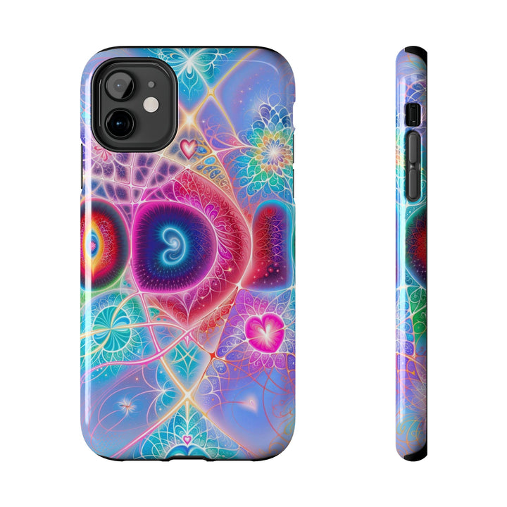 Vibrant Fractal Blossoms - Tough Phone Case - Phone Case - g(0D·IO) - iPhone 11 - -