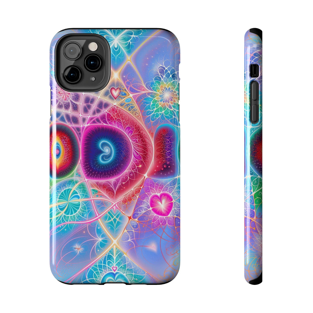 Vibrant Fractal Blossoms - Tough Phone Case - Phone Case - g(0D·IO) - iPhone 11 Pro Max - -