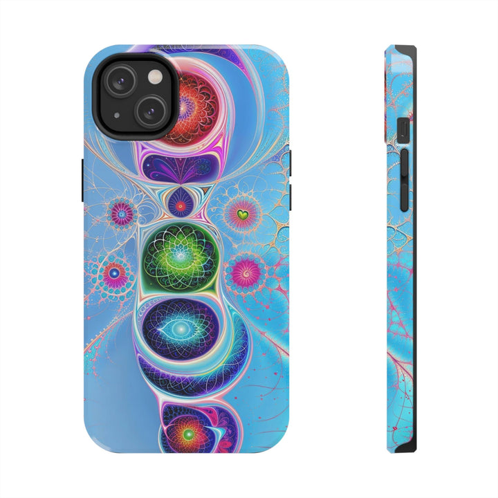 Vibrant Fractal Blossoms - Tough Phone Case - Phone Case - g(0D·IO) - iPhone 14 Plus - -