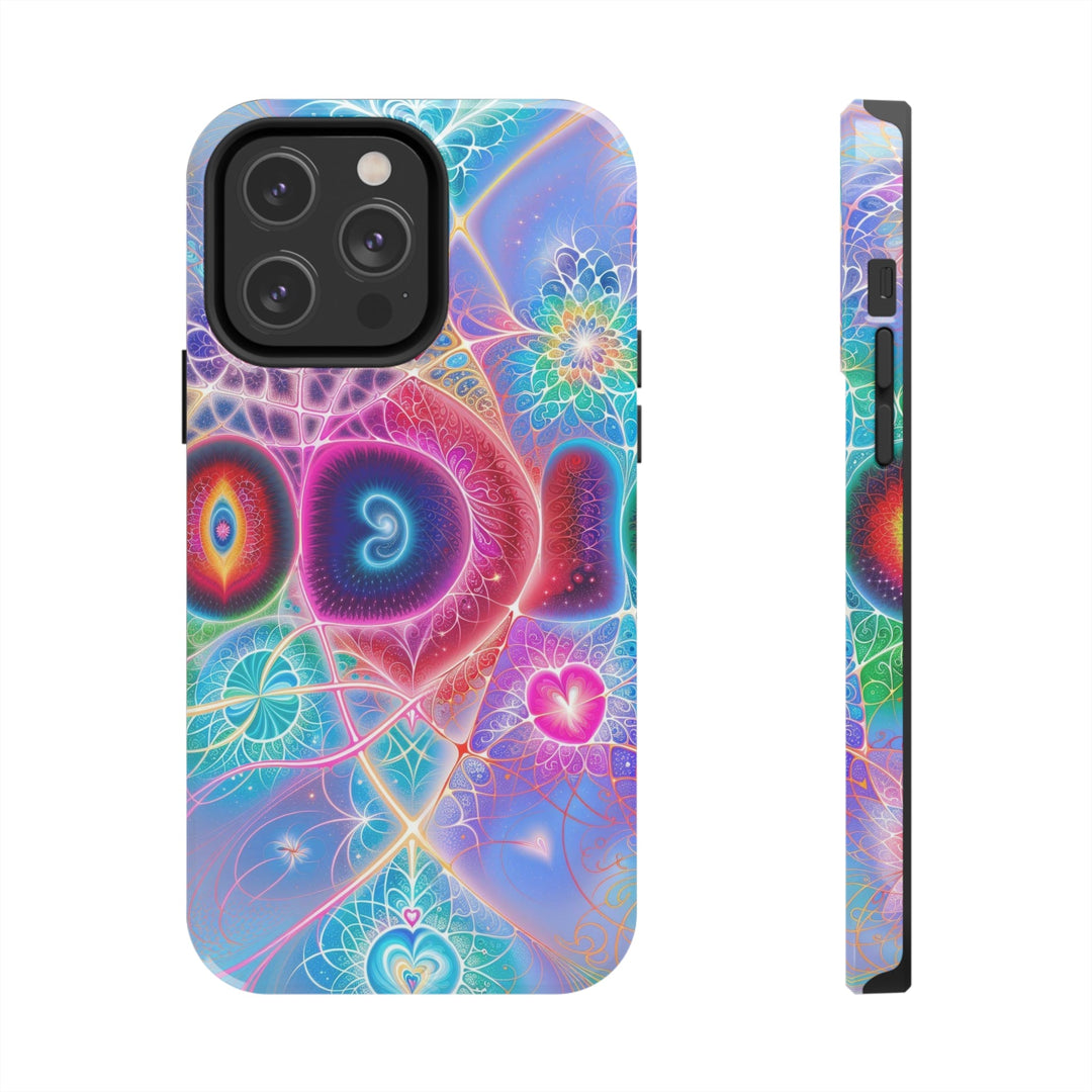 Vibrant Fractal Blossoms - Tough Phone Case - Phone Case - g(0D·IO) - iPhone 14 Pro Max - -