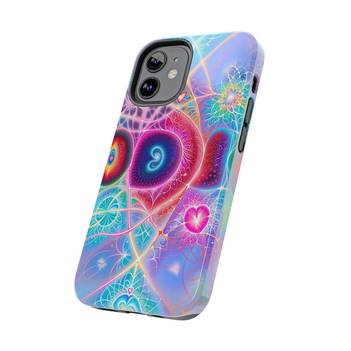 Vibrant Fractal Blossoms - Tough Phone Case - Phone Case - g(0D·IO) - iPhone 13 Mini - -