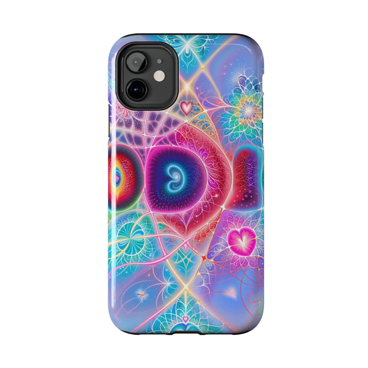 Vibrant Fractal Blossoms - Tough Phone Case - Phone Case - g(0D·IO) - iPhone 13 Mini - -