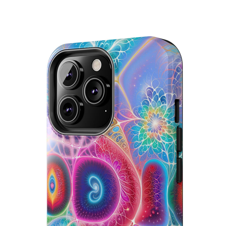 Vibrant Fractal Blossoms - Tough Phone Case - Phone Case - g(0D·IO) - iPhone 13 Mini - -