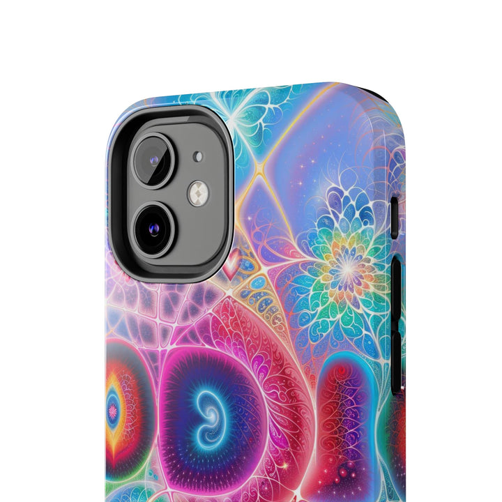 Vibrant Fractal Blossoms - Tough Phone Case - Phone Case - g(0D·IO) - iPhone 13 Mini - -