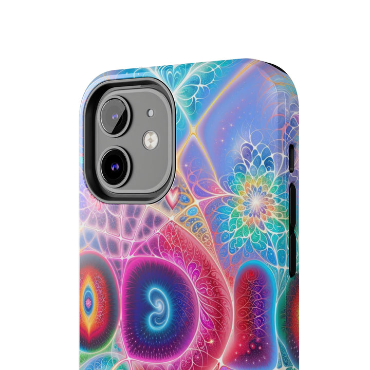 Vibrant Fractal Blossoms - Tough Phone Case - Phone Case - g(0D·IO) - iPhone 13 Mini - -