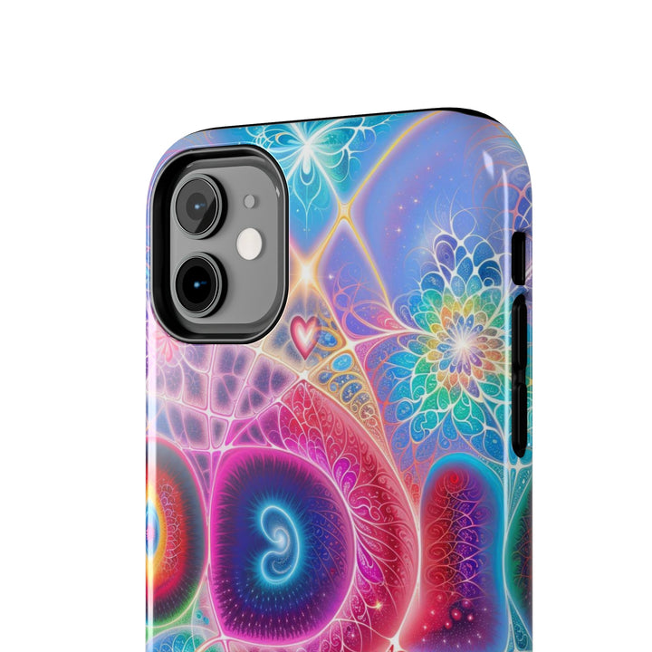 Vibrant Fractal Blossoms - Tough Phone Case - Phone Case - g(0D·IO) - iPhone 13 Mini - -