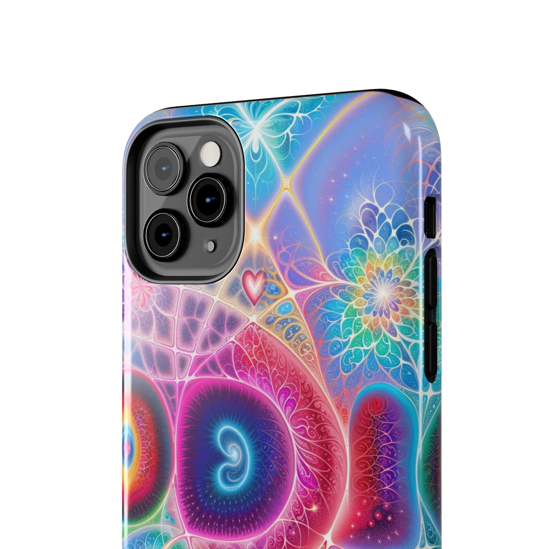 Vibrant Fractal Blossoms - Tough Phone Case - Phone Case - g(0D·IO) - iPhone 13 Mini - -