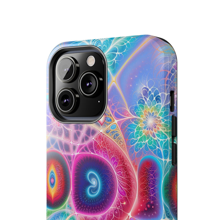 Vibrant Fractal Blossoms - Tough Phone Case - Phone Case - g(0D·IO) - iPhone 13 Mini - -