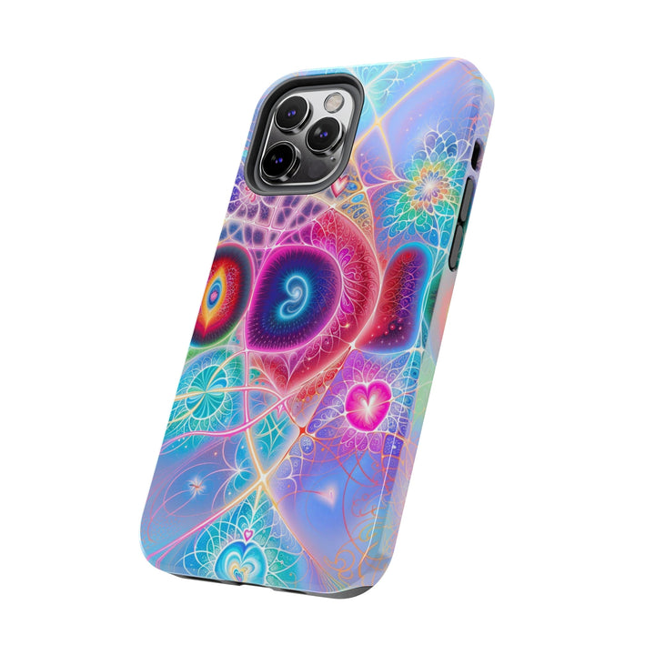 Vibrant Fractal Blossoms - Tough Phone Case - Phone Case - g(0D·IO) - iPhone 13 Mini - -