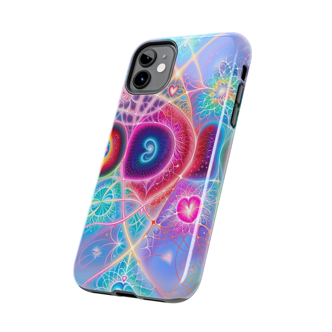 Vibrant Fractal Blossoms - Tough Phone Case - Phone Case - g(0D·IO) - iPhone 13 Mini - -