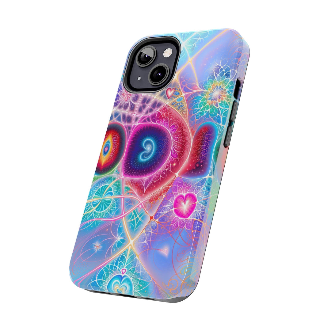 Vibrant Fractal Blossoms - Tough Phone Case - Phone Case - g(0D·IO) - iPhone 13 Mini - -