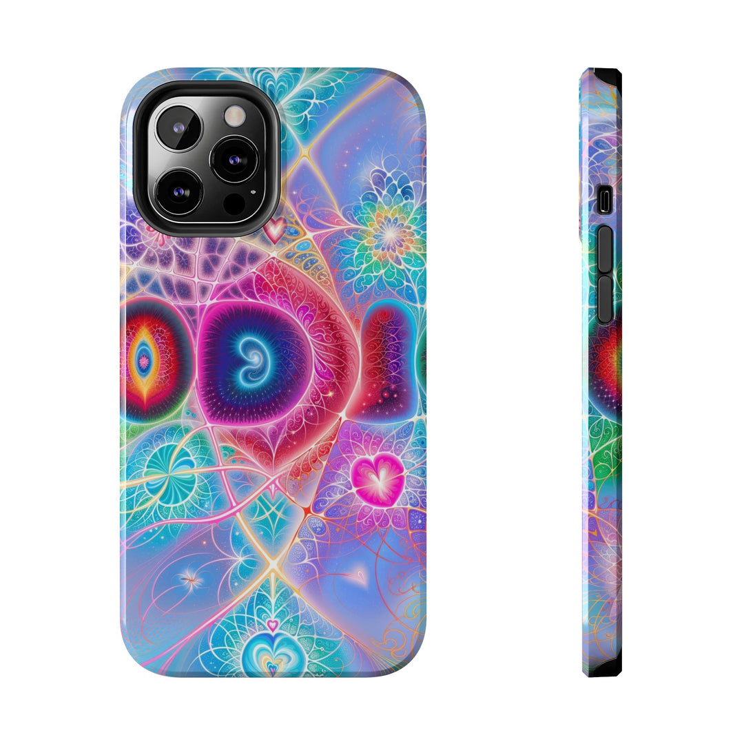 Vibrant Fractal Blossoms - Tough Phone Case - Phone Case - g(0D·IO) - iPhone 12 Pro Max - -